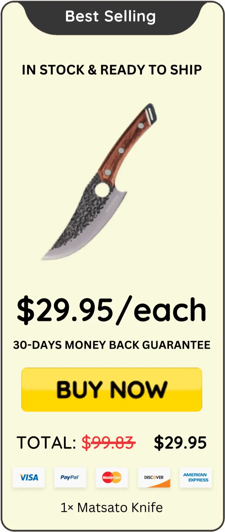 Matsato Knife offer price