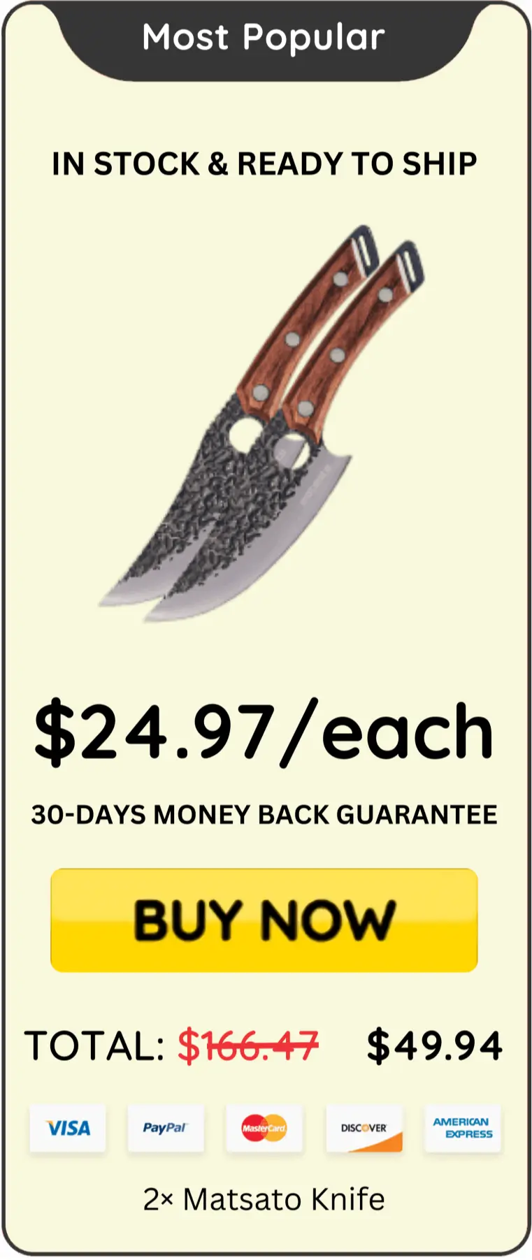 Matsato Knife offer price